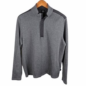 Boss Hugo Boss Gray Quarter Zip Gray Knit Sweater Men's Large
